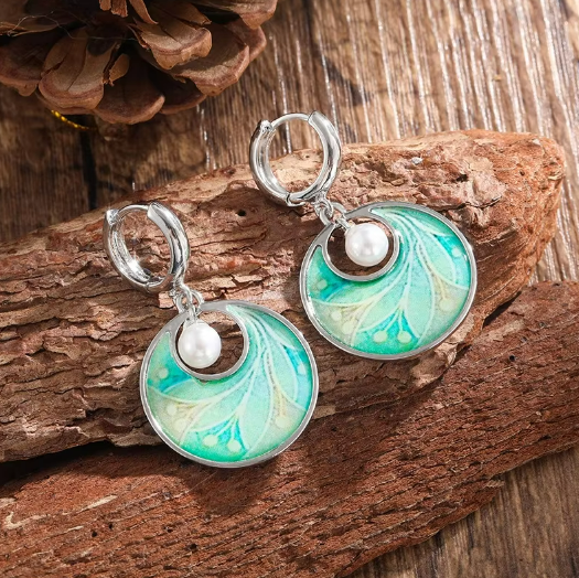 Vibrant Bloom Enamel Flower Earrings