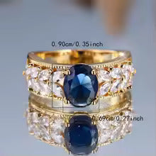 White & Blue Zircon Ring