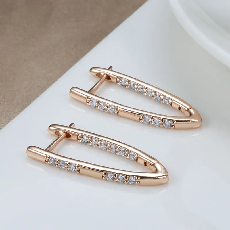 Radiance V-Shape Hoop Earrings