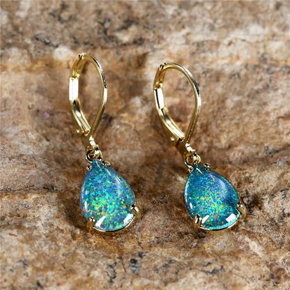 Opal Drop Elegance Earrings