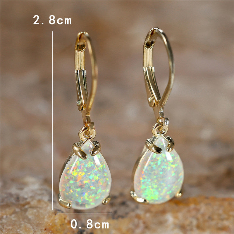 Opal Drop Elegance Earrings