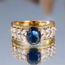 White & Blue Zircon Ring