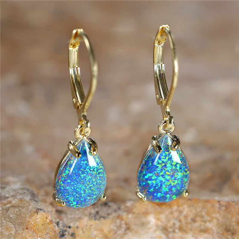 Opal Drop Elegance Earrings