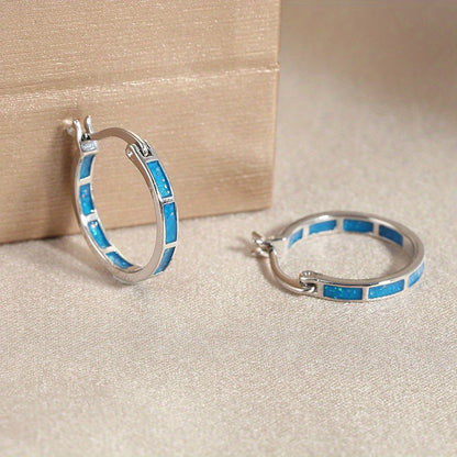 Ocean's Embrace Opal Hoop Earrings