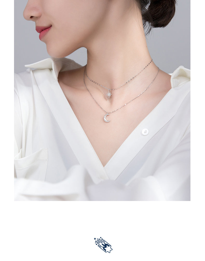 Sterling Silver Layered Pendant Necklace Collection