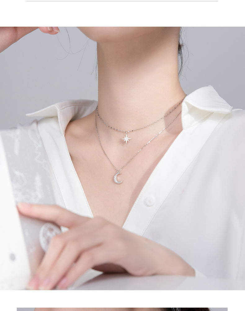 Sterling Silver Layered Pendant Necklace Collection