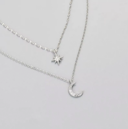 Sterling Silver Layered Pendant Necklace Collection