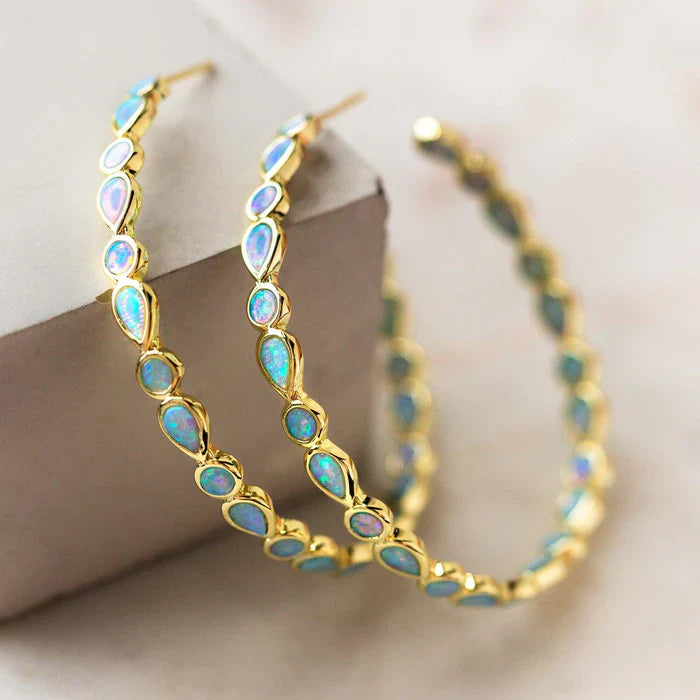 Bold C-Shaped Circular Earrings